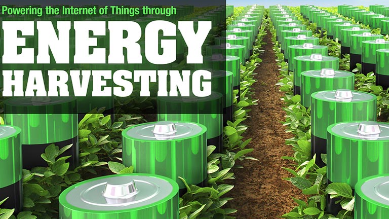 energy harvesting concept with green batteries sprouting from the ground