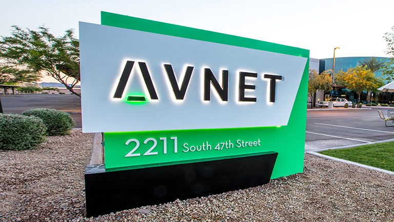 Avnet sign at corporate office
