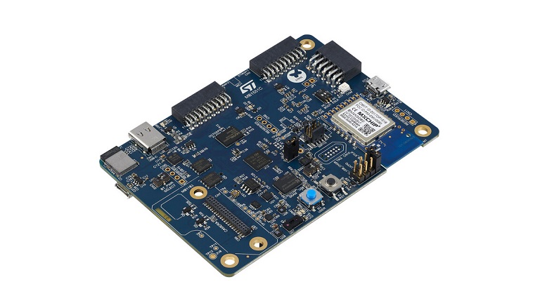 ST's B-U585I-IOT02A discovery kit - top side of the board
