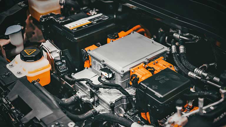 under the hood of an electric vehicle