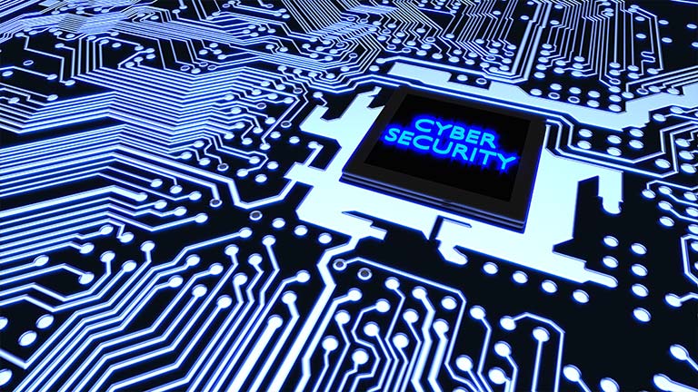 cyber security chip on circuit board