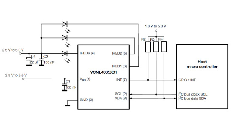 Vishay - Gesture sensor, VCNL4035X01