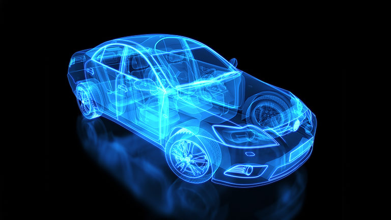 x-ray of automobile