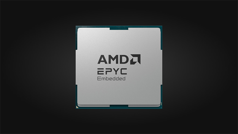 Front side of AMD Epyc Embedded Processors