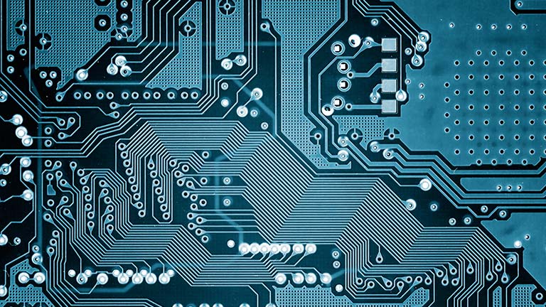 Close up of a circuit board