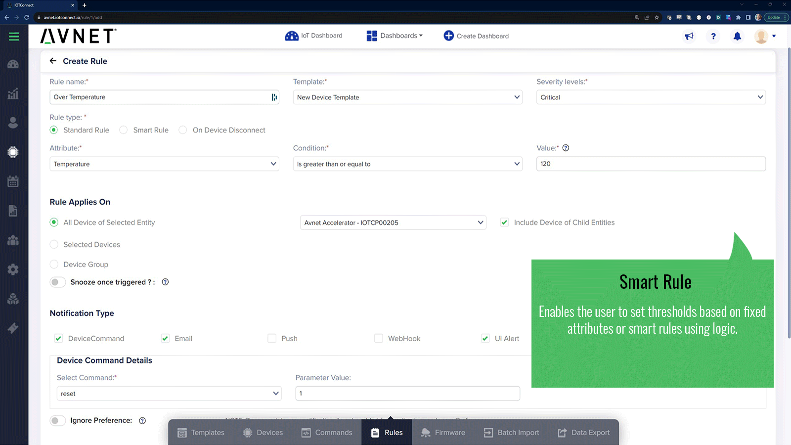 IoTConnect application screen