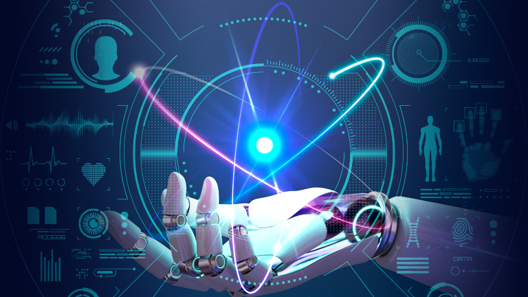 イメージに触れる手