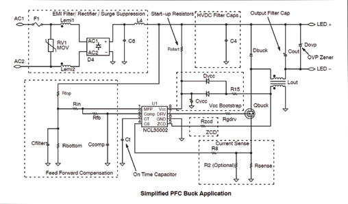 simplified PFC buck application chart