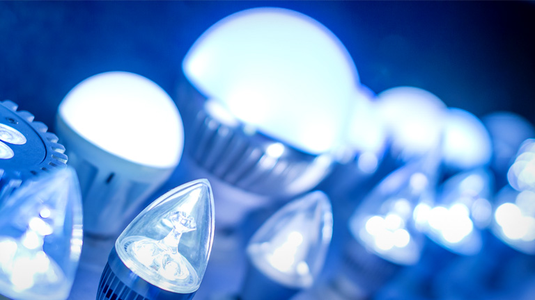 blue LED lighbulbs 