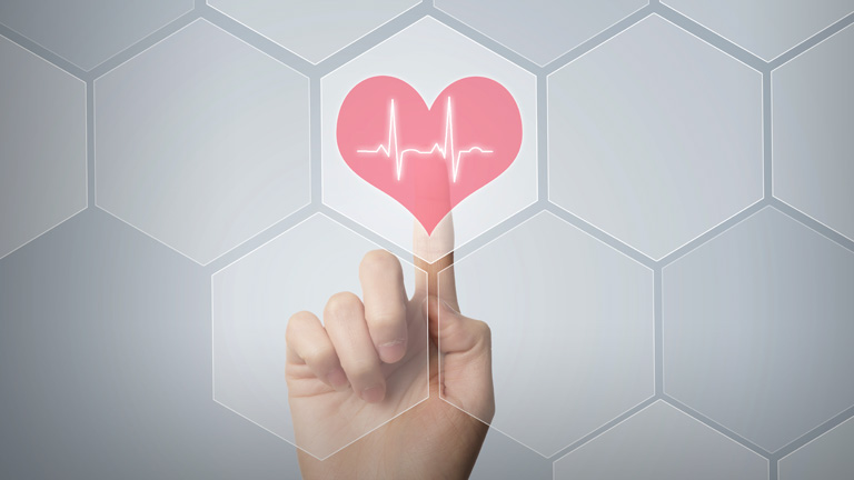 Point at a beating heart