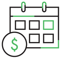 calendar with dollar sign