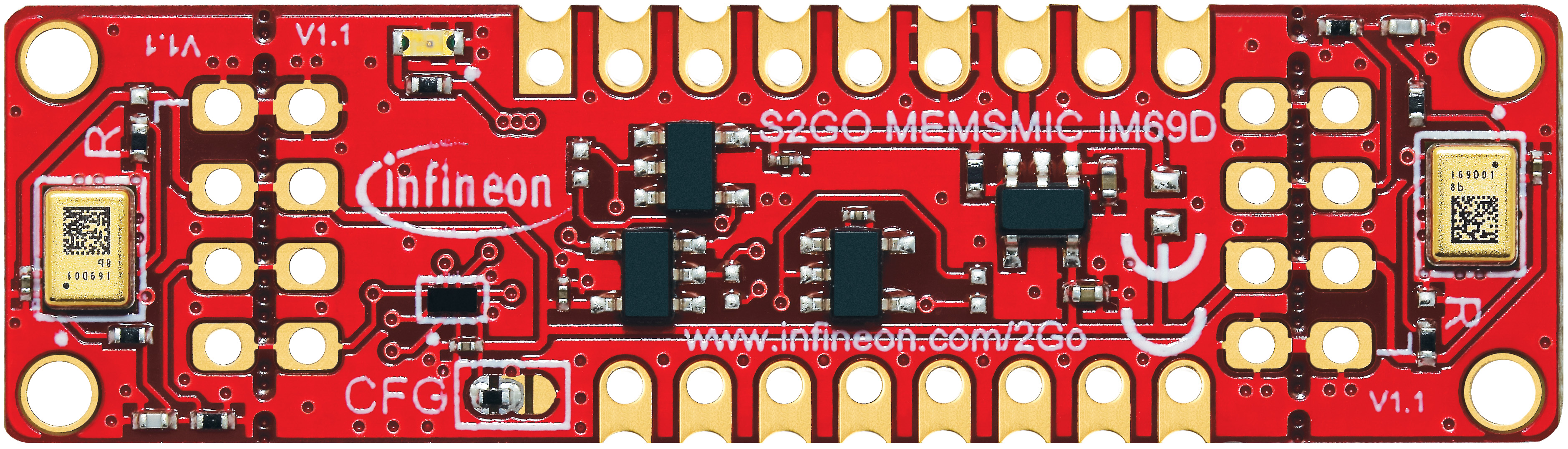 Image of IM69D130 Microphone Shield2Go Image of IM69D130 Microphone Shield2Go